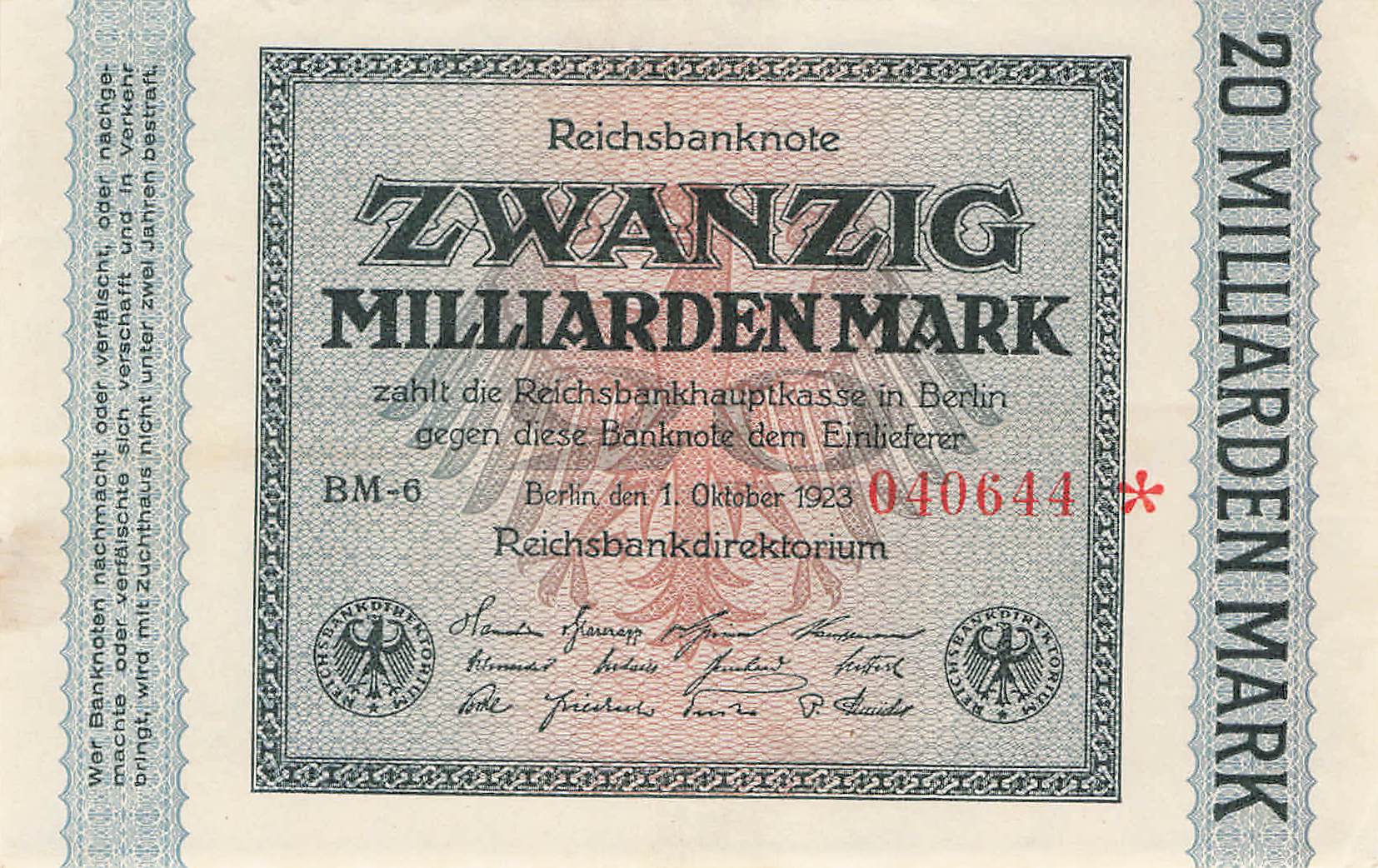 Ro.115 20 Milliarden Mark 1923
