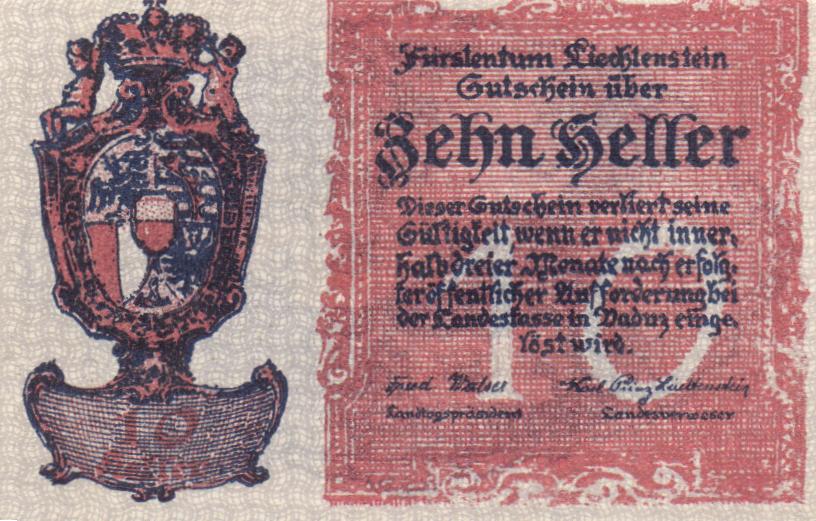 Liechtenstein Banknoten