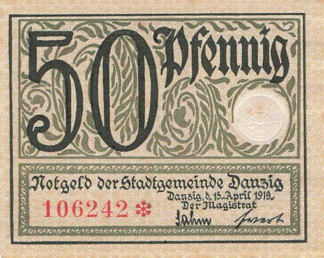 Danzig 50 Pfennig 1919