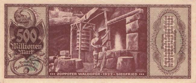 Zoppot 500 MIllionen Mark 1923