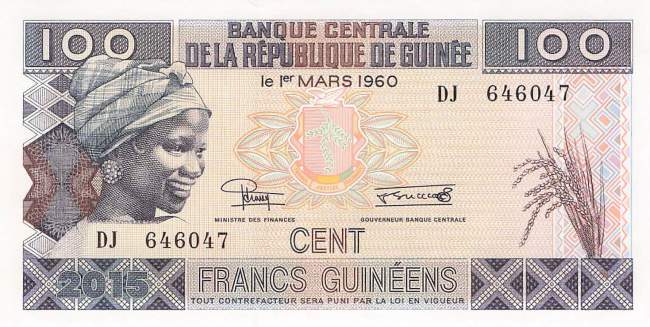 100 Francs Guinéens 2015