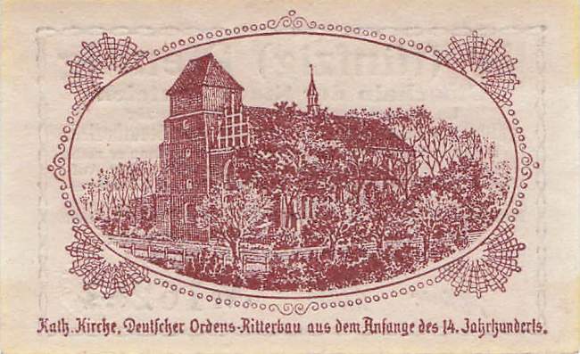 Danzig Neuteich 50  Goldpfennig 1920