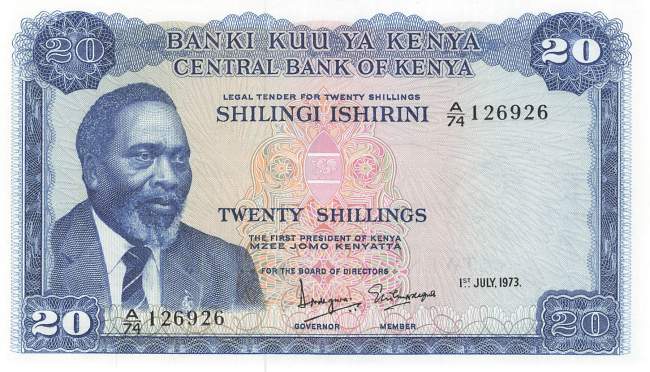 20 Shilingi 1973 p.8d