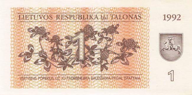 Litauen p39 1 Talonas 1992