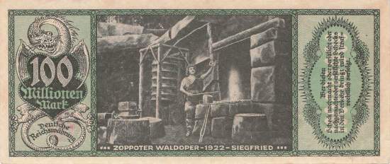 Zoppot 100 MIllionen Mark 1923