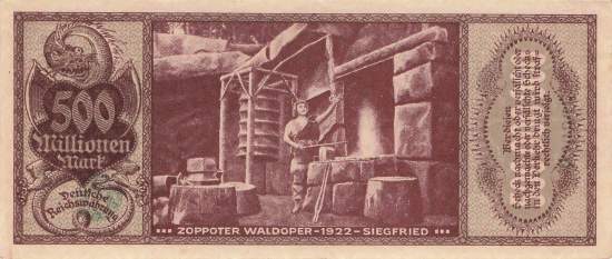 Zoppot 500 MIllionen Mark 1923