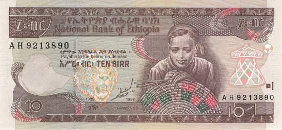 Ethiopia 10 Birr 1997 p.48a