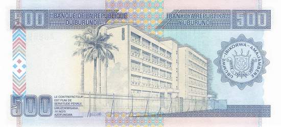 Burundi p38d 500 Francs 2007