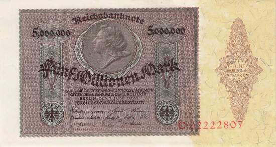 5 Millionen Mark 1923 ro.88 C