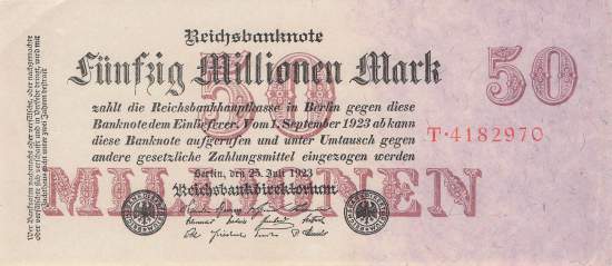 50 Million Mark 1923 ro.97a T