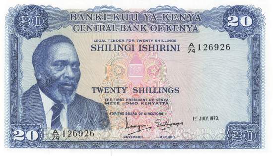 20 Shilingi 1973 p.8d