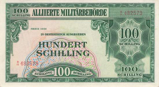 100 Schilling p110a-2-1 Alliierte Militärbehörde