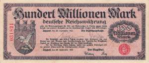 Zoppot 100 MIllionen Mark 1923