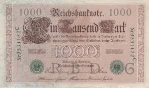 1000 Mark 1910 Ro.46b G/C