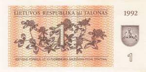 Litauen p39 1 Talonas 1992