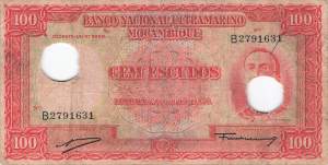 Mosambik p107-2 100 Escudos 1958